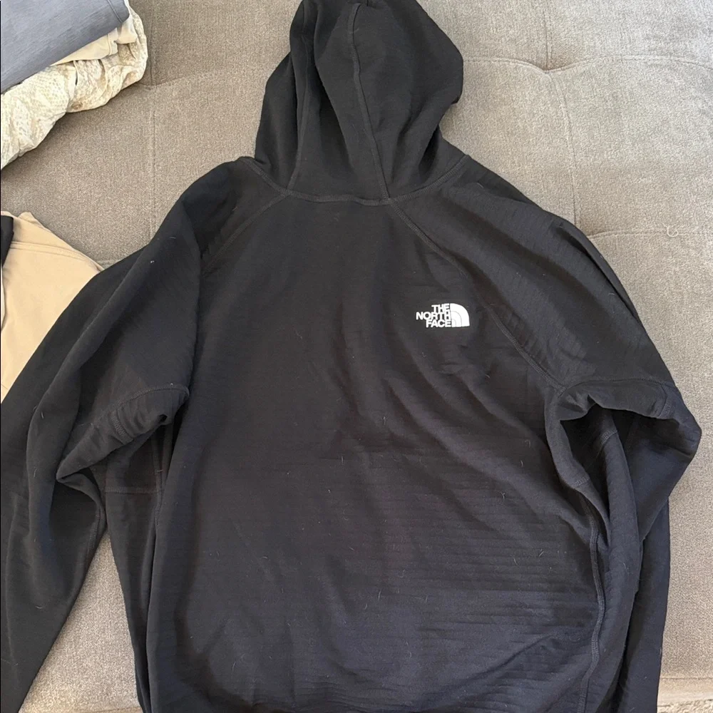 The North Face Black Pullover Hoodie with White Logo